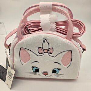 Disney Loungefly Marie Aristocats Plush Crossbody Purse Pink New With Tags